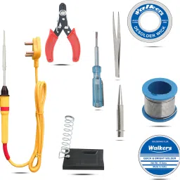 WKCB6M1 9in1 Basic 25W Soldering Iron Machine Combo Kit with Solder Wire, Flux 25 W Simple-image-65