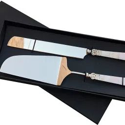 Cake Server & Knife MOP Cutlery Set of Two pcs Stainless Steel Bread Knife, Cheese Knife Set-image-49