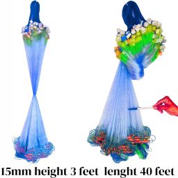 Half Finger 15mm Mesh Fishing Gillnet | 3ft Height 50ft | Clay Sinkers Net Fishing Net-image-19