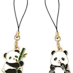 ONCRO Cute Panda Deer crystal smart hangings keyring purse bagpack necklace pendant Phone Charm-picture-28