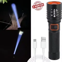 shopglobal X Led Rechargeable 2 in 1 Long Range Torch Up to 1 Km With Dual Lithium Battery Torch image 5