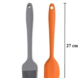 habeeb silicon spatula and brush set large 27cm long pack of 2 Mixing Spatula image 3