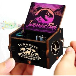 Wooden Music Box Vintage Music Boxes Birthday Gift Jurassic-Park (Mini 1)-30