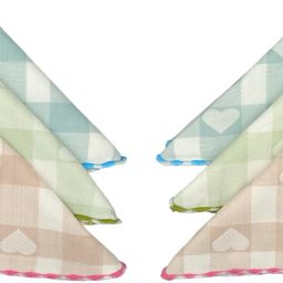 Johnnie Boy handkerchief for Women, Girls, Ladies, Kids Towel Soft cute heart design ["Multicolor"] Handkerchief-image-80