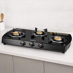 borosil Prima 3 Brass Burner Made In India Gas Stove with Tandoor/Bati Stand, 8mm Glass Glass Manual Gas Stove-picture-37