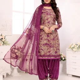 Unstitched Crepe Salwar Suit Material Printed-image-69