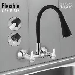SmartBuy Fusion Brass Heavy Hot & Cold Kitchen Sink Mixer Tap With Matt Black 360 Degree Flexible Silicon Spout With Dual Flow Pattern, For Kitchen Sink/ Sink Mixer Faucet-image-18