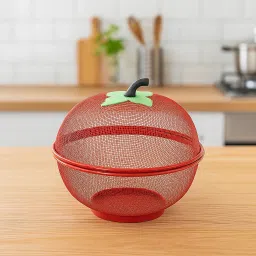 OMKRUSH Apple Shape Fruit Basket – Elegant Metal Bowl for Kitchen & Home Display Iron Fruit & Vegetable Basket-image-99