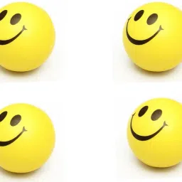 04 PCS Smiley Ball OR Soft Stress Relief Ball OR Smiley Squeeze Ball- 7 cm-image-3