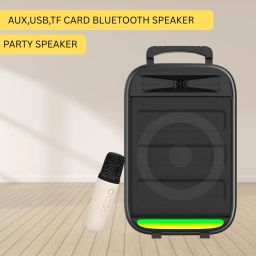 FRONY Monster (BLUETOOTH TROLLEY SPEAKER) High Bass Sound Quality With Karaoke MicC486 35 W Bluetooth Party Speaker-image-94
