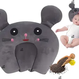 kotton candy Rai Pillow Velvet, Baby Head Shaping Takiya Soft Pillow Infant Mustard Seeds Toons & Characters Baby Pillow Pack of 1-picture-34