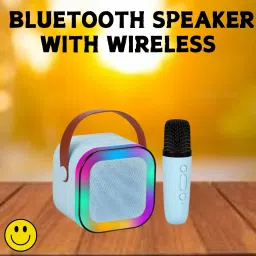 TRUWEL K12 (PORTABLE BLUETOOTH DESKTOP SPEAKER)With Karaoke Mic RGB Light, HD SoundE199 10 W Bluetooth Laptop/Desktop Speaker-image-79