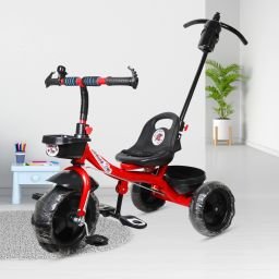 Kids|Baby Trike|Tricycle with Safety Guard for Kids|Boys|Girls Age 2 to 5 Years FLOOR RED EV HANDLE Tricycle-16