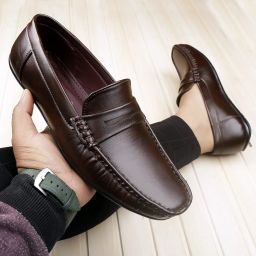 Trendy Brown Partywear Latest Design Premium Buckle Loafers For Men Loafers For Men-image-84