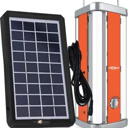 Solar Chargeable 4 Side Tube 2 Mode High Bright Tube Support Mobile Charging 8 hrs Lantern Emergency Light-16