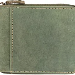 Men Casual Green Genuine Leather RFID Wallet - Regular Size-image-113