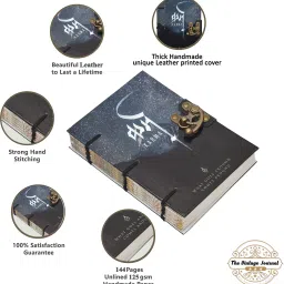 the vintage journal Karma Print diary with 100% recycled handmade paper Regular Diary Un-ruled 144 Pages image 5