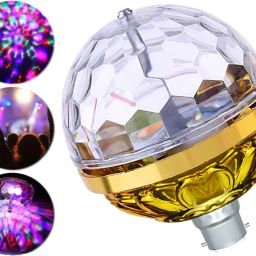 Golden Jumbo Diwali Bulb Multicolor Disco Bulb for Party Birthday Stage and Home Single Disco Ball-image-49