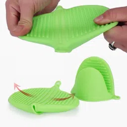 Heat Resistant Silicone Gloves Set Safety Gloves Microwave Oven Hand Clip RubberSafety Gloves-image-59
