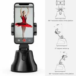 IMMUTABLE 360 Rotation auto face Tracking Smart Shooting Camera Holder Mount,unmanned Smart Object Tracking Camera Phone Holder Mount Compatible with All iPhone and Android Phone 2 Axis Gimbal for Mobile image 4