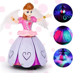 360 Degree Rotating Dancing Angel Doll Princess Musical Girl Flashing Lights Toy-8