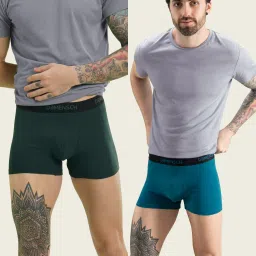 Pack of 2 Combed Cotton Stretch Anti-Bacterial Solid Men Trunk-image-13