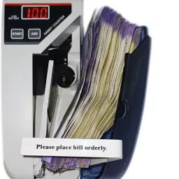 AKS AUTOMATION V30 Led Display Mini Portable Handy Use Battery/Plug Money Counter Machine Note Counting Machine image 3