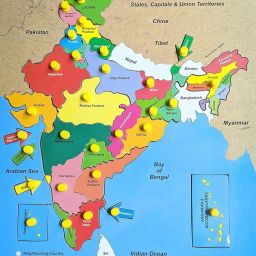 Best buy indian Map Wooden Knowledge Learning Puzzle, Educational Board Games-1