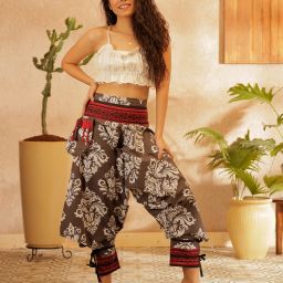 Printed Cotton Women Harem Pants-image-105
