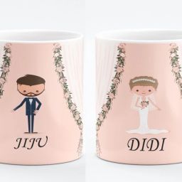 Queen Didi King Jiju Ceramic Coffee/Tea For Couple/Didi Jiju Best Gift For Birthday/Wedding/Anniversary Microwave Safe-330 ml Ceramic Coffee Mug-image-22