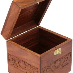 Wooden Coin Bank, Square shaped Coin Collecting box Coin Bank (Brown) Cash Box-image-16