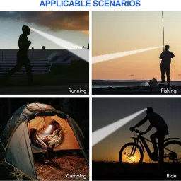 care 4 USB Rechargeable Headlamp Torch Light For emergency Torch image 5