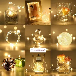 trust ware 20 LEDs 2 m Yellow Flickering, Steady String Rice Lights image 4