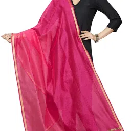 Cotton Silk Solid Pink Women Dupatta-image-24