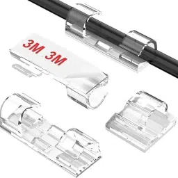 OPSUZY 20 pcs Cable Clips with Strong Self-Adhesive Clear Wire Holders for Wall Durable Cable Protector-image-89