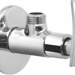 Passion Angle Cock Brass With Wall Flange (Disc Fitting | Quarter Turn) (Silver) Angle Cock Faucet-13