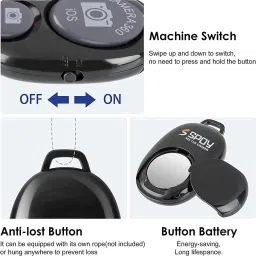 Aspirazione Bluetooth Remote Controller Shutter Button for Selfie Compatible with All DeviceCamera Remote Control image 5
