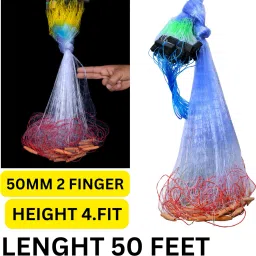 2 FINGER 45MM 50FT LONG LENTGH 4FT HEIGHT Aquarium Fish Net-image-21