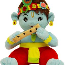 Soft Toys for Kids, Lord Krishna with Bansuri, Stuffed Teddy Bear - 23 cm-image-27