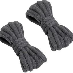 FEELPZONE 5 Pair Dark Grey shoes laces wid Shoe Lace-image-37