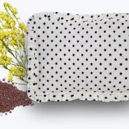 100% Cotton Musturd Seed Pillow For NewBorn Babies Perfect Head Shape Rai Pillow Mustard Seeds Abstract Baby Pillow Pack of 1-46