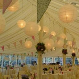 White Paper Hanging Lantern Pack of 10 L (12 inch) 58 White Paper Hanging Lantern-22