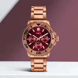 Multi Function Burgundy Dial Analog Watch - For Men TW000Z703-87