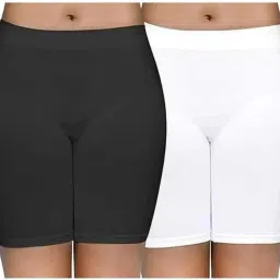 Pack of 2 Solid Women Multicolor Regular Shorts-image-40