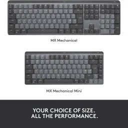 Logitech MX Keys Mechanical Wireless Standard Multi-device Keyboard Compatible with Desktop, Laptop, Mac Magnetic closure,Built-in Stand,no more dirt&scratches,Micro USB Connector image 2