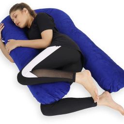 ultra soft u shape Microfibre, Polyester Fibre Solid Pregnancy Pillow Pack of 1-image-43