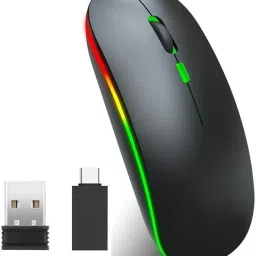 ROQ Type-C Adapter & USB Receiver with 2.4G Slim Rechargeable Wireless Ambidextrous Optical Mouse with Bluetooth-20