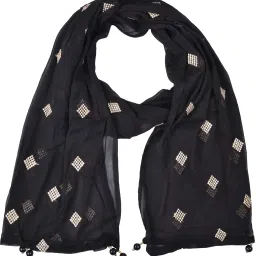 Chiffon Embroidered Black Women Dupatta-picture-16