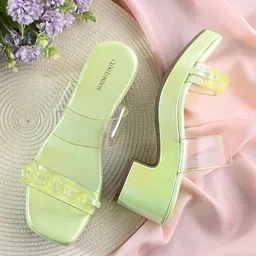 CLOG LONDON Embellished Double Strap Platform Heels-42