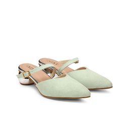 GNIST Pointed Toe Textured Block Pumps image 2
